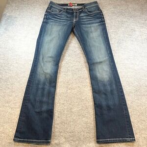 BKE Women Sabrina Bootcut Blue Y2K Western Rhinestone Denim Jean 31x33.5 Stretch